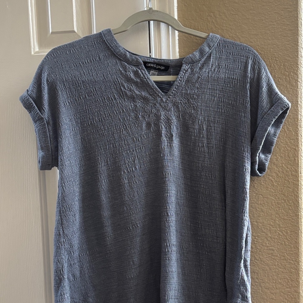 Cable & Gauge Textured Gray Men's Tee